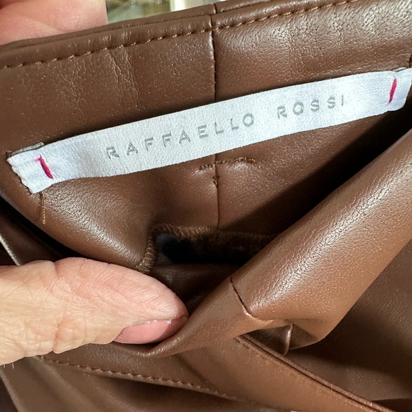 Pant in faux cuir brown in 34 - Picture 4 of 6